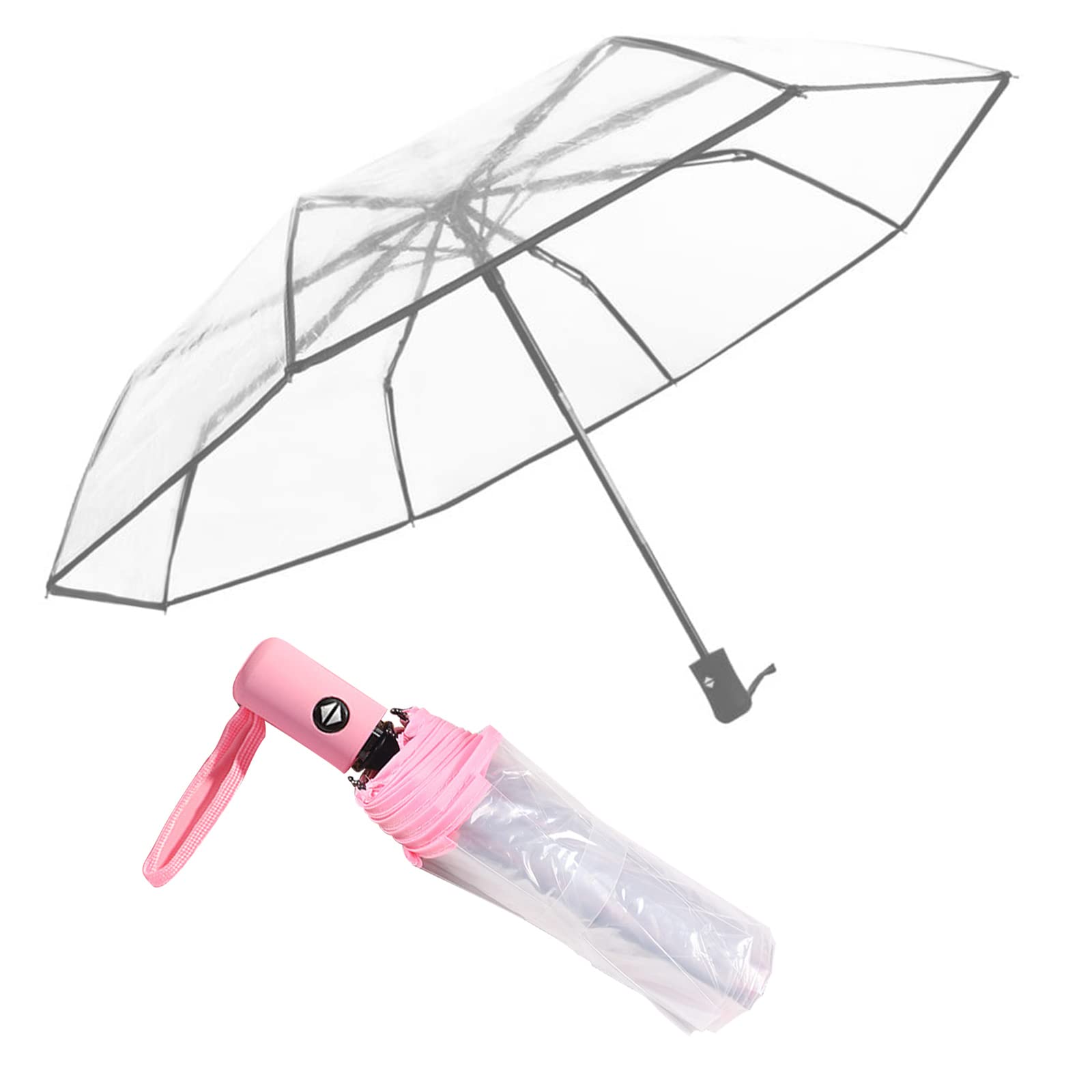 Plastic Dome Clear - Automatic Clear Bubble Umbrella Korean Style