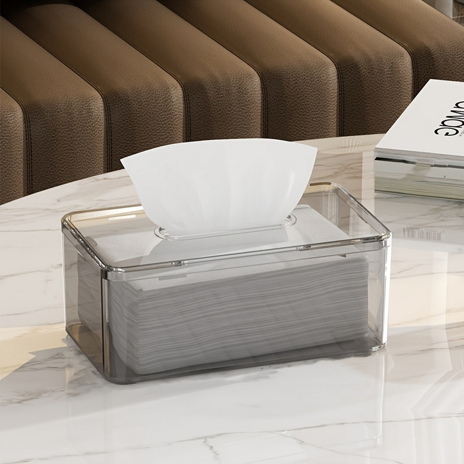 Square Clear Tissue Box Holder - Agar Tissue Culture 评论和价格